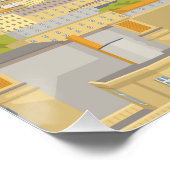 Paris Eiffel Tower Skyline Travel Poster (Hoek)