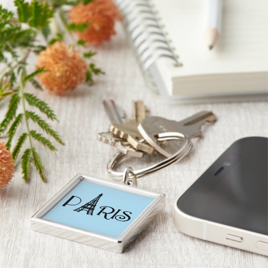 Paris Eiffel Tower Sleutelhanger (Zijkant)