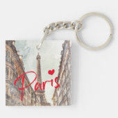 Paris Eiffel Tower Sleutelhanger (Achterkant)
