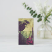 Paris Eiffel Tower Spooky halloween raven Crow Visitekaartje (Staand voorkant)