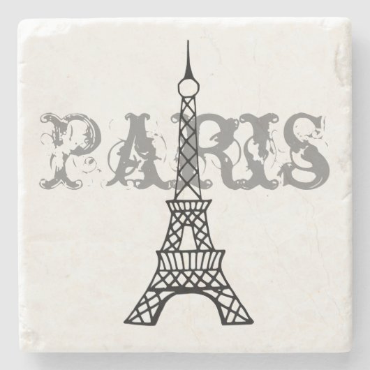 Paris Eiffel Tower Stone Drink Onderzetter Gift (Voorkant)