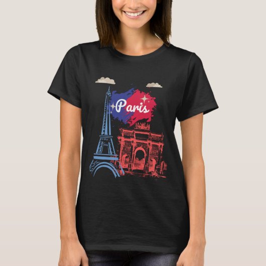 Paris Eiffel Tower T-shirt (Voorkant)