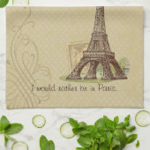Paris Eiffel Tower Tan Diamond Tea Kitchen Towel Theedoek (Gevouwen)