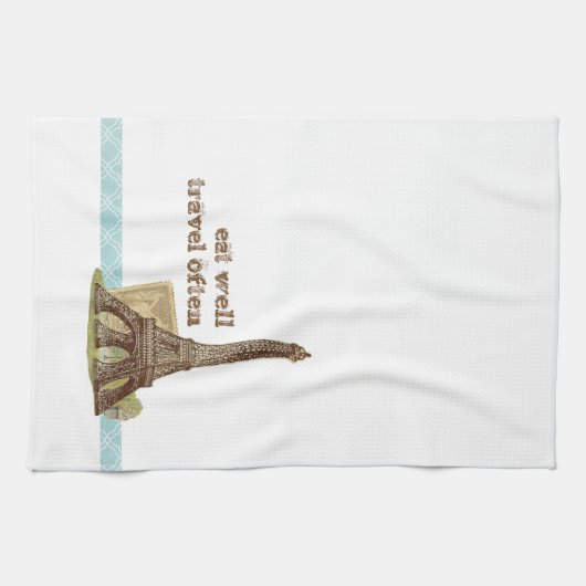 Paris Eiffel Tower Tea Kitchen Towel Theedoek (Horizontaal)