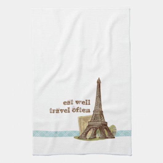 Paris Eiffel Tower Tea Kitchen Towel Theedoek (Verticaal)
