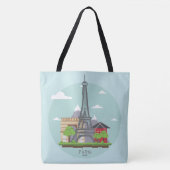 Paris Eiffel Tower Tote Bag (Voorkant)