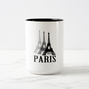 Paris Eiffel Tower Tweekleurige Koffiemok