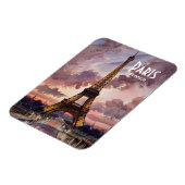 Paris Eiffel Tower Twilight Watercolor Painting Magneet (Linkerzijde)