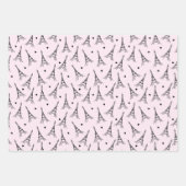 Paris Eiffel Tower verjaardagsfeestje Inpakpapier Vel (Voorkant 3)