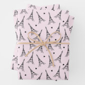 Paris Eiffel Tower verjaardagsfeestje Inpakpapier Vel (In situ)