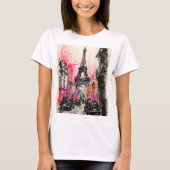 Paris, Eiffel Tower Vinatge style Classic T-Shirt (Voorkant)
