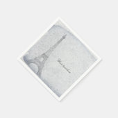 Paris Eiffel Tower Vintage Wedding Elegant Chic Servetten (Hoek)