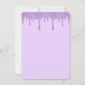 Paris Eiffel Tower, Violet Drips Sweet 16 Kaart (Achterkant)