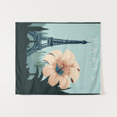 Paris Eiffel Tower Wandkleed (Voorkant (horizontaal))