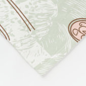 Paris Eiffel Tower Whimsical Roze Fleece Deken (Hoek)