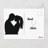 Paris Eiffel Tower with Love-koppel text Briefkaart (Achterkant)