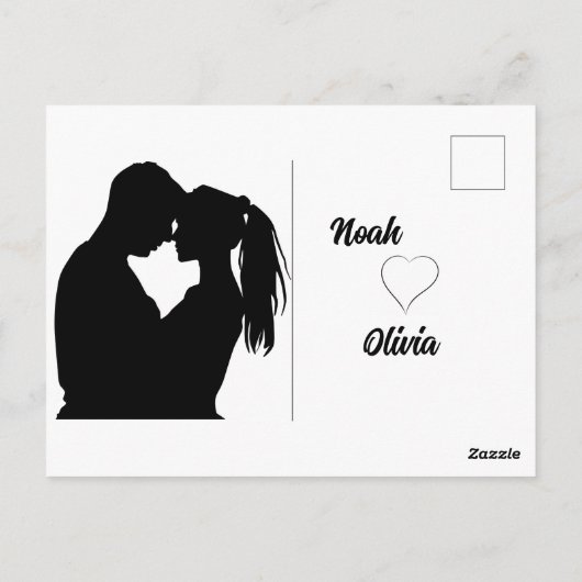 Paris Eiffel Tower with Love-koppel text Briefkaart (Achterkant)