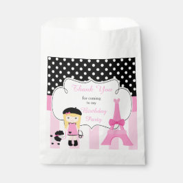 Paris Eiffeltoren blond meisje Bedankzakje