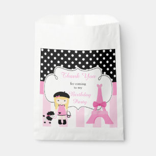 Paris Eiffeltoren blond meisje Bedankzakje