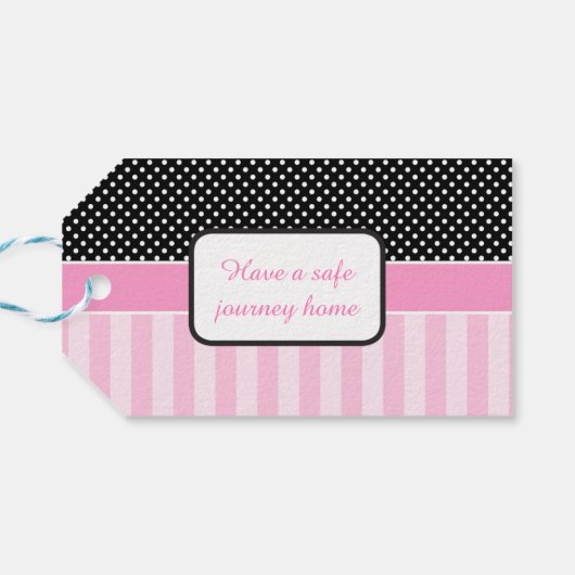 Paris Eiffeltoren blond meisje Cadeaulabel (Achterkant Horizontaal)