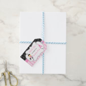 Paris Eiffeltoren blond meisje Cadeaulabel (Met Touw)