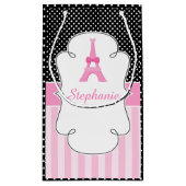 Paris Eiffeltoren blond meisje Klein Cadeauzakje (Achterkant)