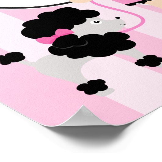 Paris Eiffeltoren blond meisje Poster (Hoek)