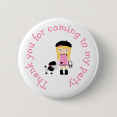 Paris Eiffeltoren blond meisje Ronde Button 5,7 Cm (Voorkant)