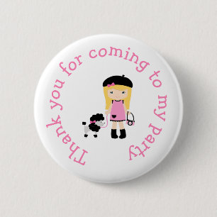 Paris Eiffeltoren blond meisje Ronde Button 5,7 Cm