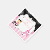 Paris Eiffeltoren blond meisje Servet (Hoek)