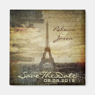  Paris Eiffeltoren Bruiloft bewaar de datum Magneet