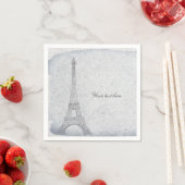 Paris Eiffeltoren Bruiloft Vintage Elegant Chic Servetten (Insitu)