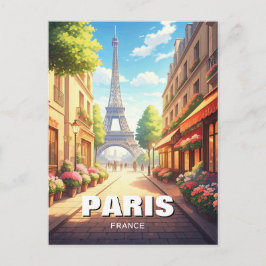 Paris Eiffeltoren Cafés Ansichtkaart Briefkaart