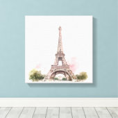 Paris Eiffeltoren Canvas Afdruk (Insitu (Houten vloer))