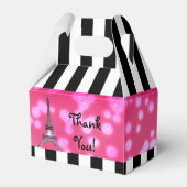 Paris Eiffeltoren Chique Sparkle Party Favorietend Bedankdoosjes (Voorkant Zijde)