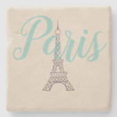Paris Eiffeltoren Coaster Stenen Onderzetter (Voorkant)
