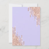 Paris Eiffeltoren, Drip Lavander Quinceañera Kaart (Achterkant)