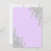 Paris Eiffeltoren, Drips, Light Paars Sweet 16 Kaart (Achterkant)