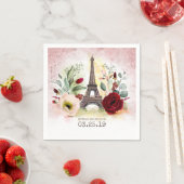 Paris Eiffeltoren Elegant Roos Gold Servet (Insitu)