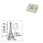 Paris Eiffeltoren Frans Tijdschrift Scrapbook Stam Rubberstempel (Gestempeld)