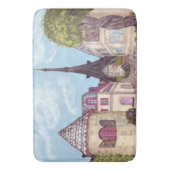 Paris Eiffeltoren geïnspireerd landschapsbadmat Badmat (Voorkant Verticaal)