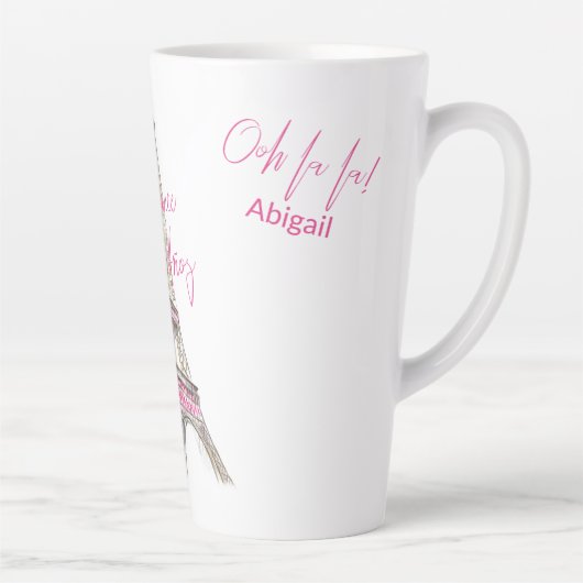 Paris Eiffeltoren gepersonaliseerd Mis Quince Anos Latte Mok (Rechts)