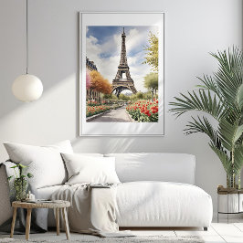Paris Eiffeltoren Illustratie Poster