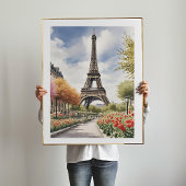 Paris Eiffeltoren Illustratie Poster
