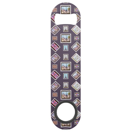 Paris Eiffeltoren Impressionisme flesopener Speed Flessenopener (Achterkant)