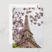 Paris Eiffeltoren in Springtime Foto Briefkaart (Voorkant / Achterkant)