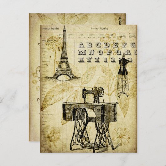  Paris Eiffeltoren Jurk van Briefkaart (Voorkant / Achterkant)