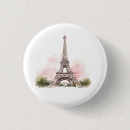 Paris Eiffeltoren Knop Ronde Button 3,2 Cm