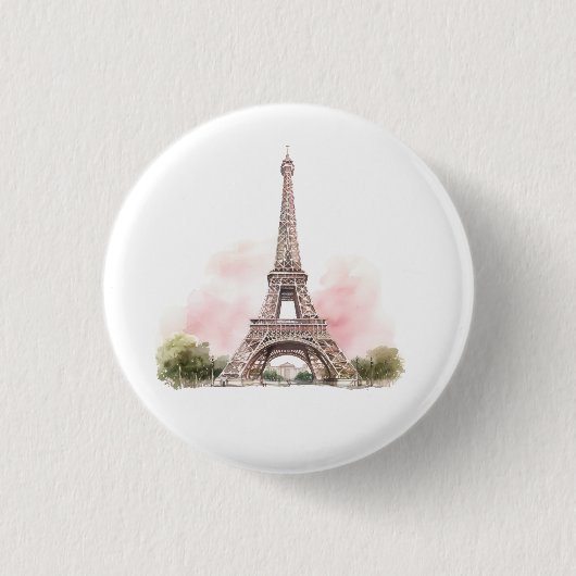 Paris Eiffeltoren Knop Ronde Button 3,2 Cm (Voorkant)