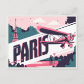 Paris Eiffeltoren Liefde Paar Reizen Briefkaart (Voorkant)